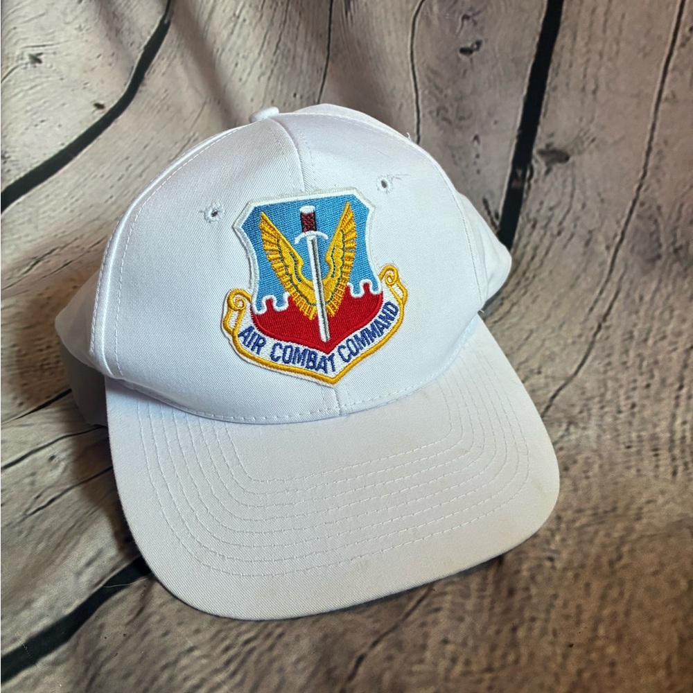 5/$20 VTG Nissun White Air Combat Command‎ Patch SnapBack Canvas Baseball Cap
